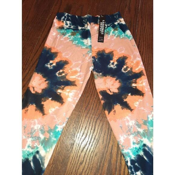 One Size S-L Legging Depot Tie Dye Capri Leggings Workout Casual Gym Running - Picture 4 of 6